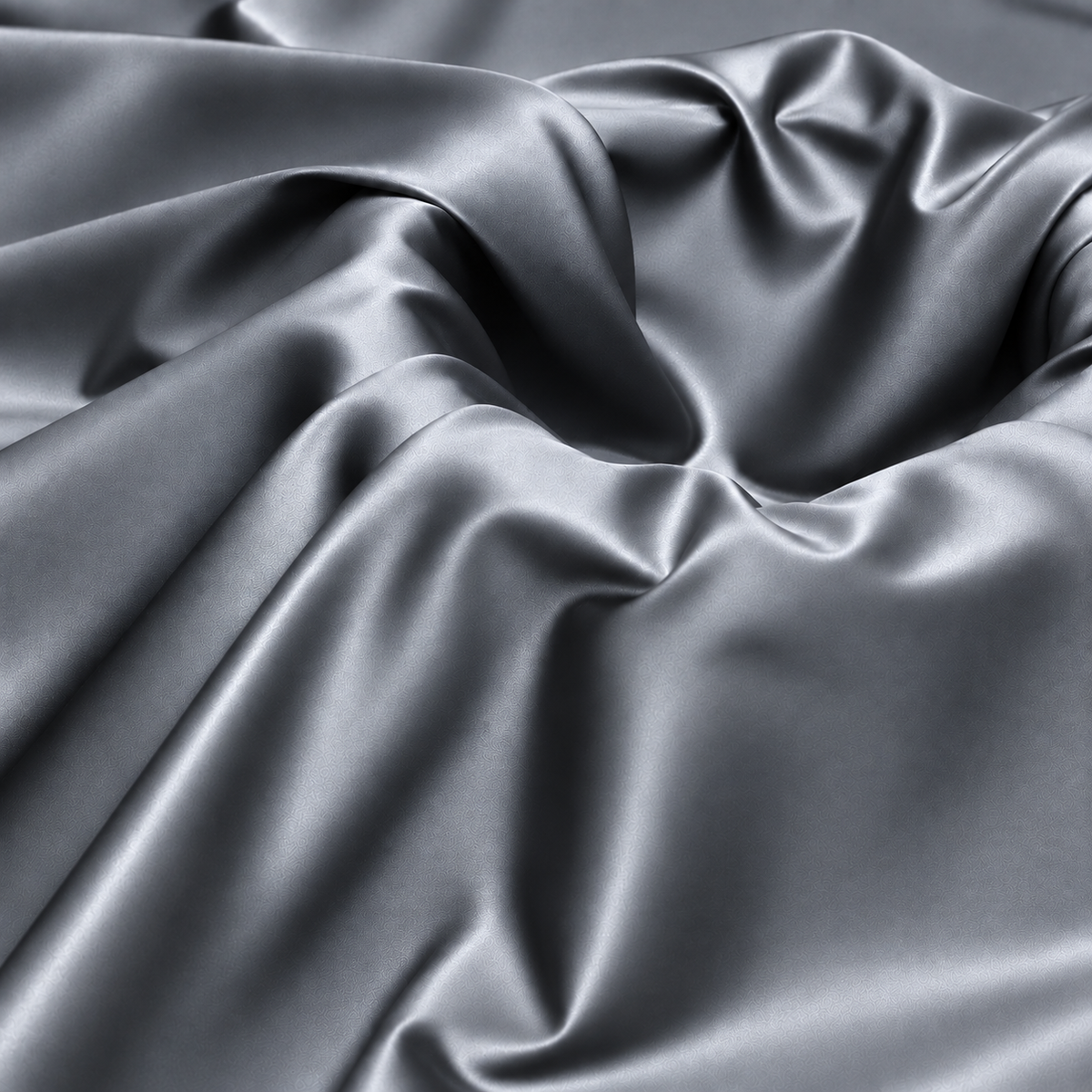 Steel Gray Luxury Silk | Polyester Textile Trading
