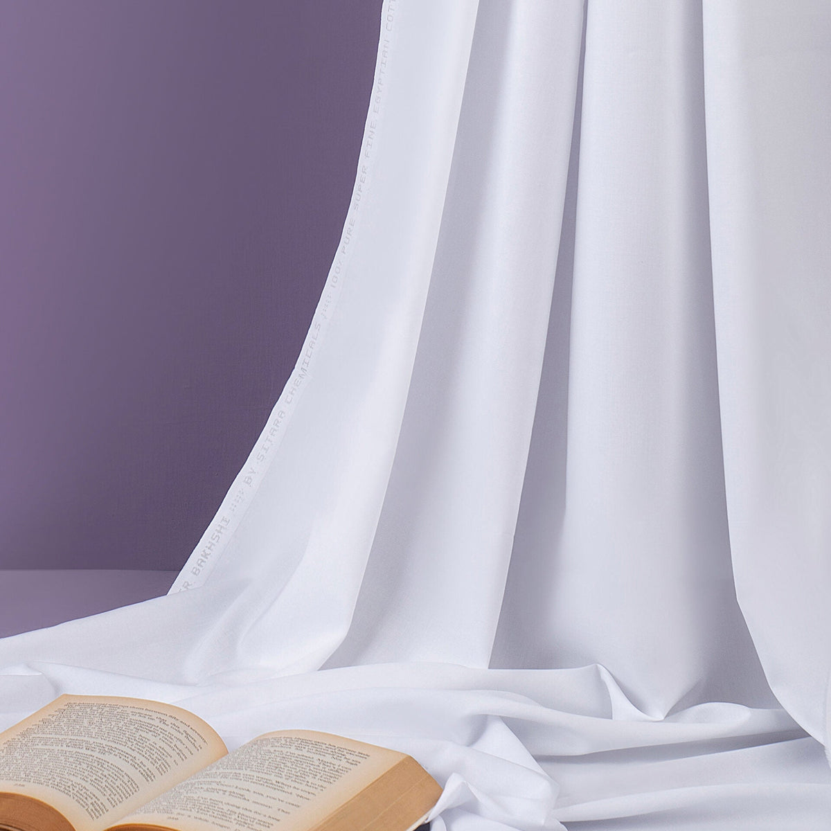 Mir Bakhshi Latha Premium Fabric, image 2 of 2: close-up of luxurious white textile texture.