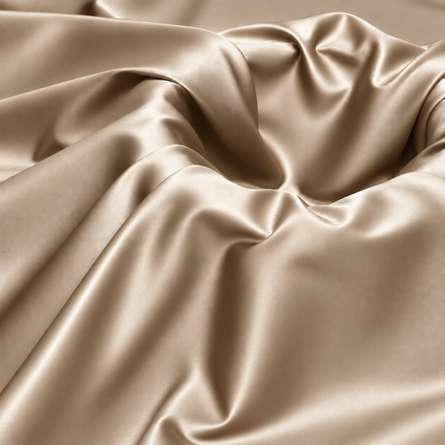 Champagne Beige Luxury Silk | Polyester Textile Trading