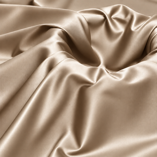 Champagne Beige Luxury Silk | Polyester Textile Trading