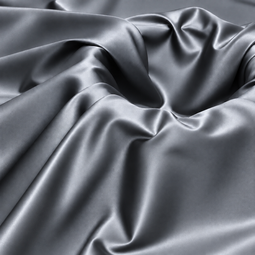 Steel Gray Luxury Silk | Polyester Textile Trading