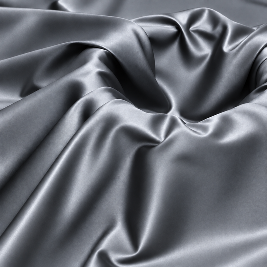 Steel Gray Luxury Silk | Polyester Textile Trading