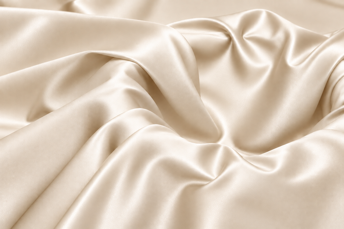 Ivory Cream Classic Silk | Polyester Textile Trading