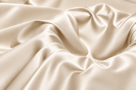 Ivory Cream Classic Silk | Polyester Textile Trading