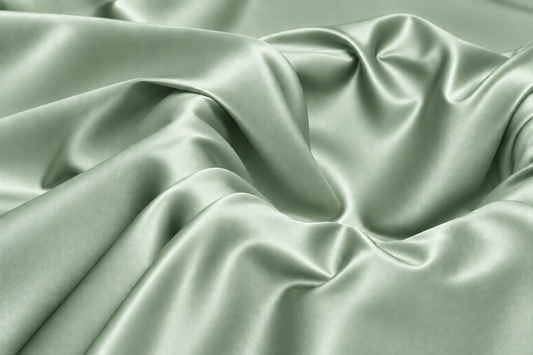 Pale Sage Green Classic Silk | Polyester Textile Trading