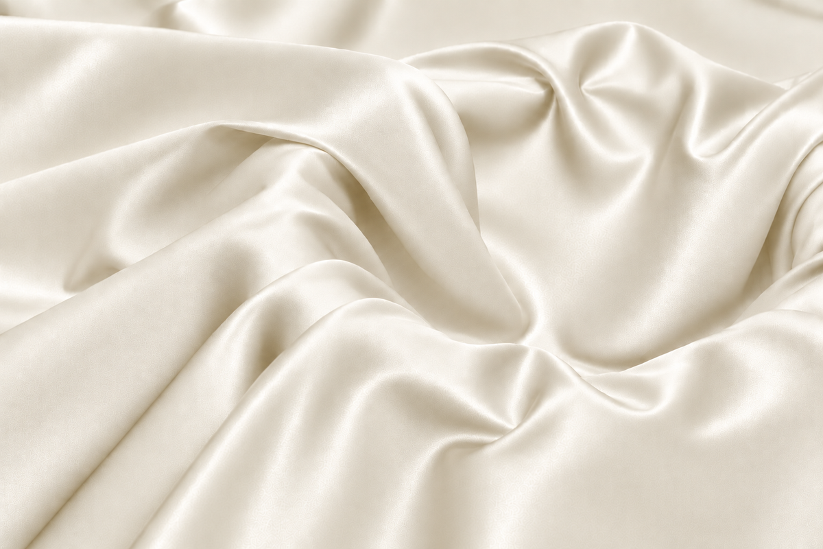 Off White Classic Silk | Polyester Textile Trading