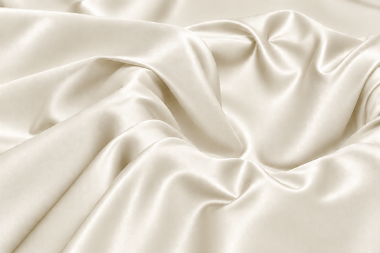 Off White Classic Silk | Polyester Textile Trading
