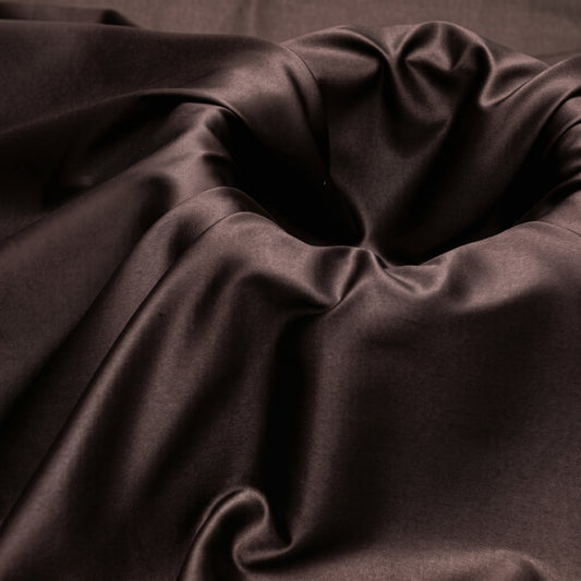 Chestnut Brown Luxury Silk | Polyester Textile Trading